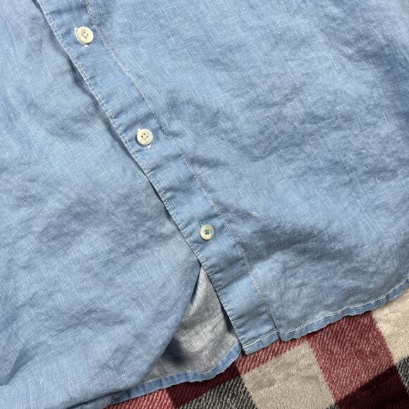 Tommy Bahama Shirt Mens 2XLT Blue 100% Linen Casual Beach Relax Resort Preppy - Picture 10 of 15